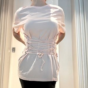 Topshop Petite Corset Tee